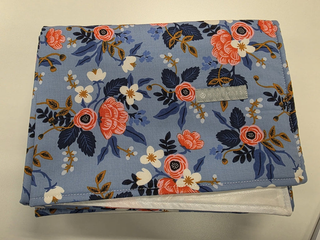 Baby change mat - NEW - Mamamats - Blue Rose
