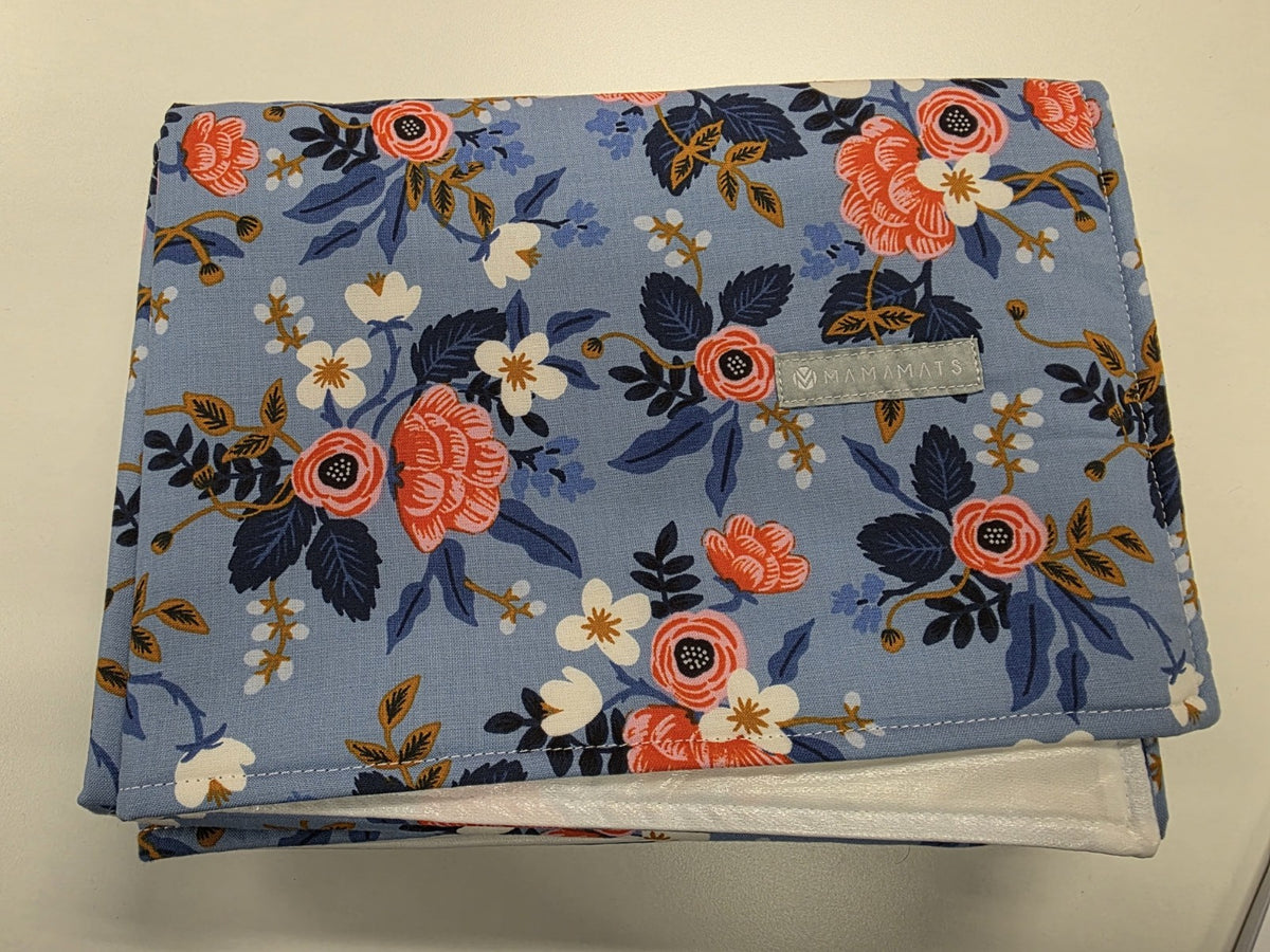 Baby change mat - NEW - Mamamats - Blue Rose
