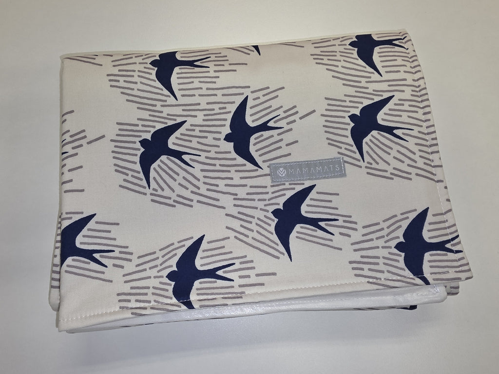 Baby change mat - NEW - Mamamats - Navy Birds