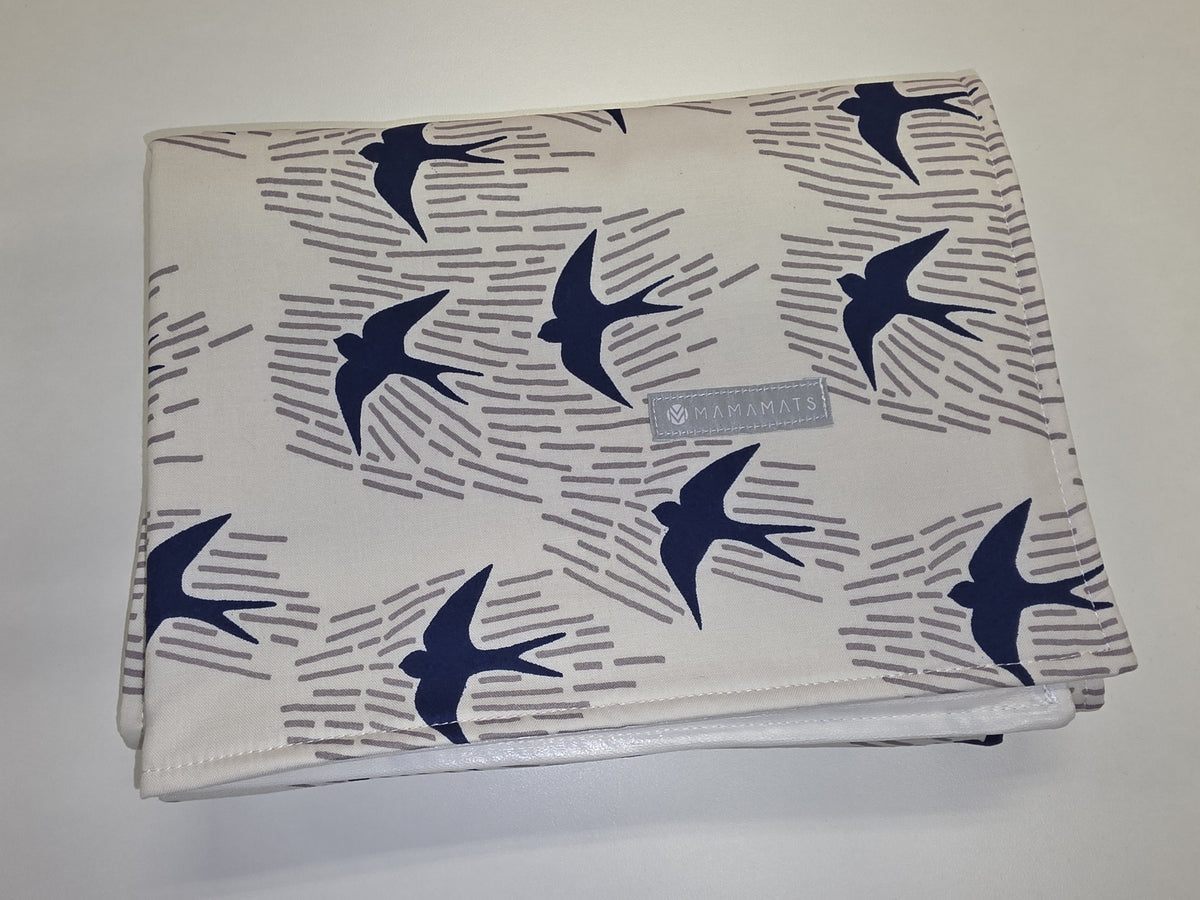 Baby change mat - NEW - Mamamats - Navy Birds