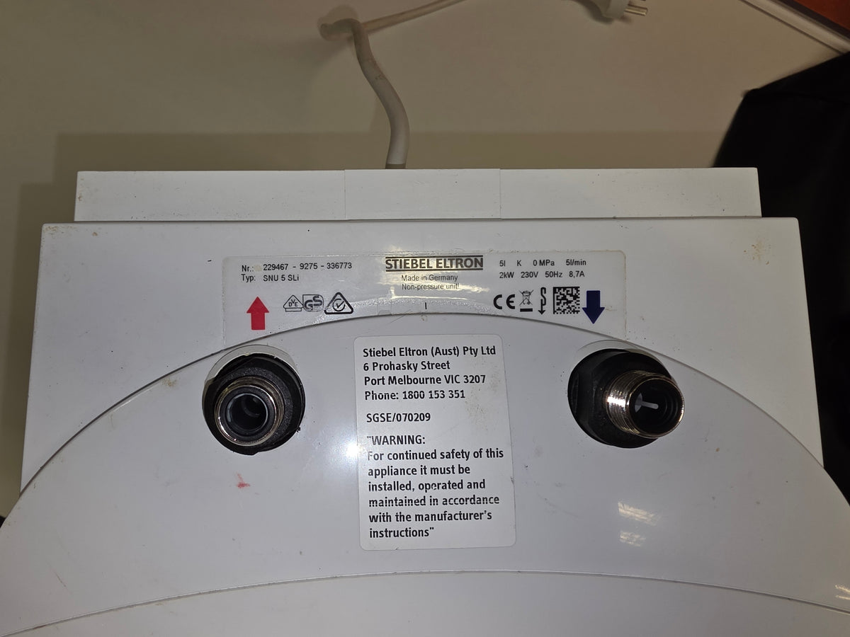 Stiebel Eltron Hot Water System with vented tap